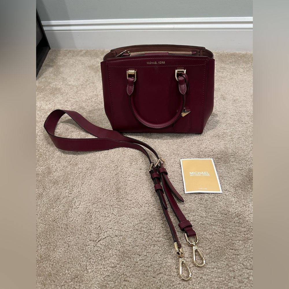 Michael Kors Benning Medium Leather Satchel